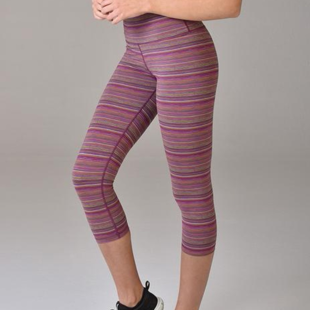 Glyder HIGH POWER CROP: JACQUARD STRIPE